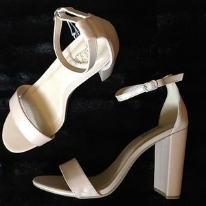 Nude Block Heels
